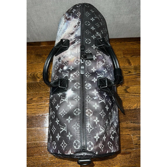 Louis Vuitton Keepall Bandouliere 50 Galaxy Black Duffle Weekend Travel Bag - Picture 7 of 10